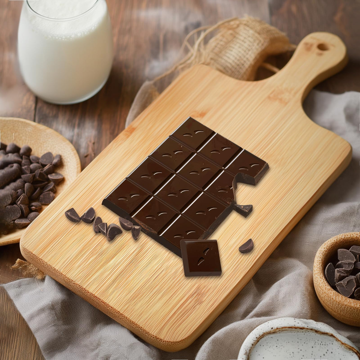 YOUKE OLA decorative bamboo cutting board suitable for kitchen decor and display.
