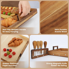 Young Speeds magnetic knife slots keep knives secure during service.
