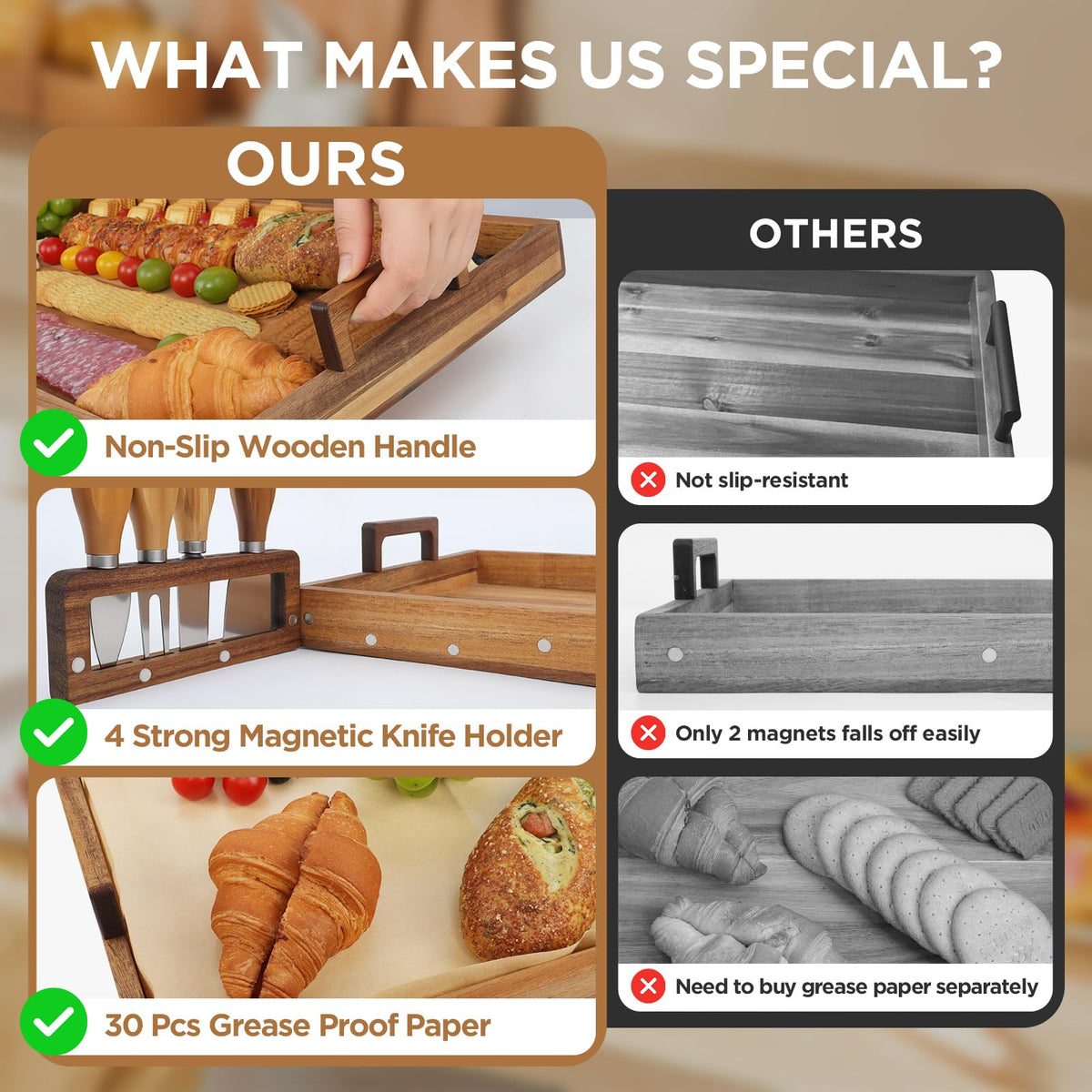Young Speeds serving display on table ready for parties.
