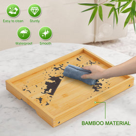 Youpehom bamboo bed tray open vs closed dimensions.