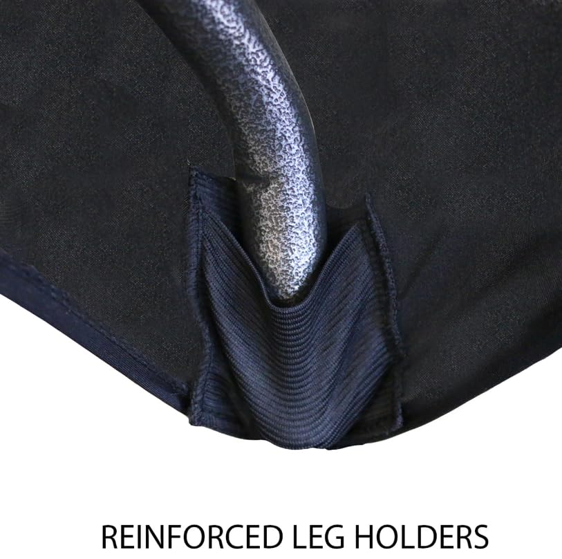 YOUR CHAIR COVERS black spandex tablecloth ideal for 6 ft rectangular tables
