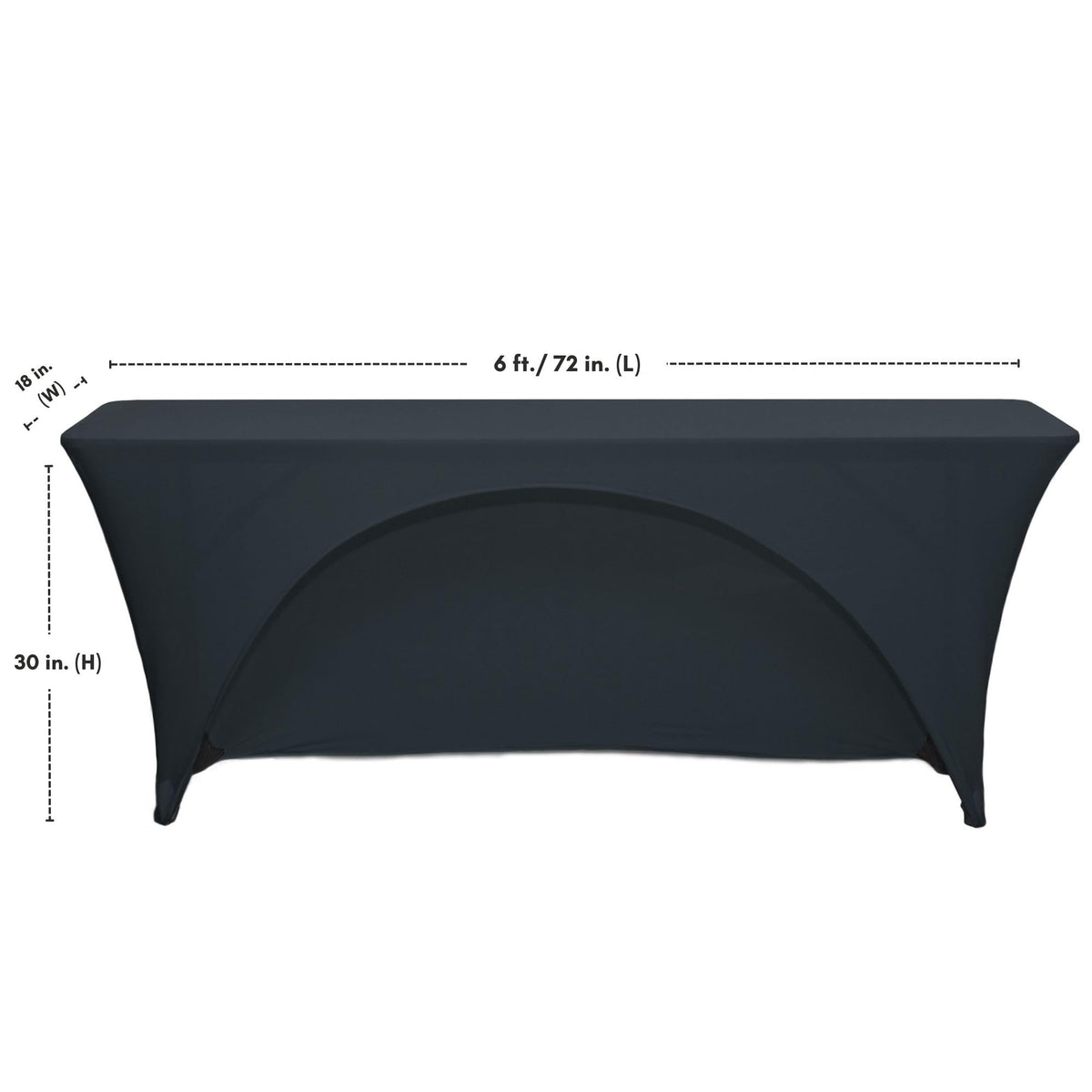 YOUR CHAIR COVERS deep canvas foot pockets keep the tablecloth in place