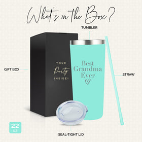 Your Dream Party Shop Best Grandma Ever design adds heartfelt charm to everyday hydration.