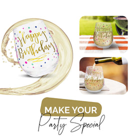 Your Dream Party Shop birthday gift for women glass, a thoughtful present for her special day.