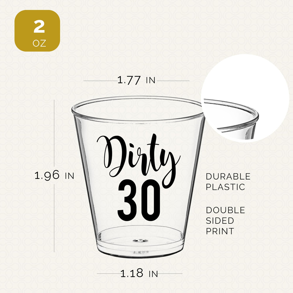 Your Dream Party Shop disposable 2oz cups for clean, quick celebrations.