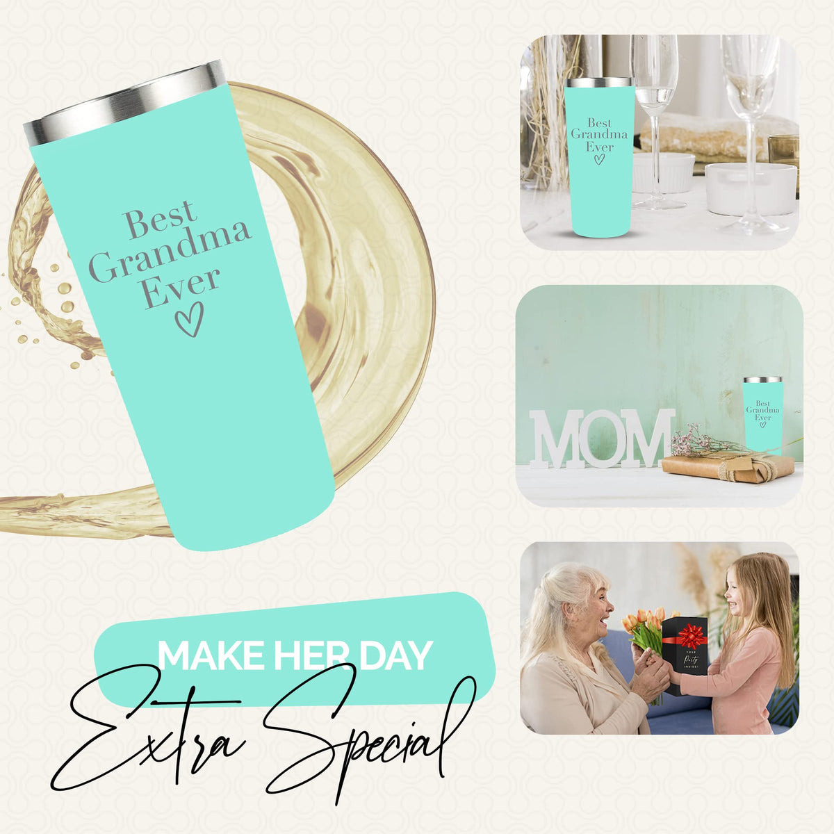 Your Dream Party Shop double-wall insulation preserves beverages' temperature for hours.