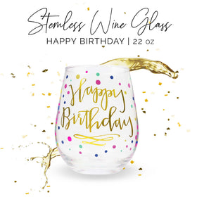 Your Dream Party Shop durable birthday glass, suitable for wine, cocktails, and toasts.