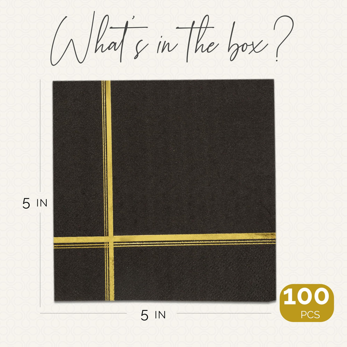 Your Dream Party Shop gold trim napkins with detail for upscale table styling