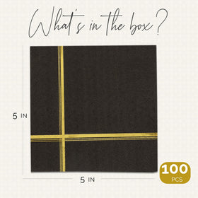 Your Dream Party Shop gold trim napkins with detail for upscale table styling
