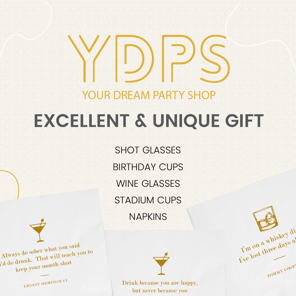 Your Dream Party Shop napkins feature 25 unique quotes to amuse guests.