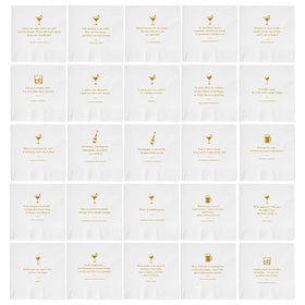 Your Dream Party Shop party napkins with humorous quotes spark conversation.
