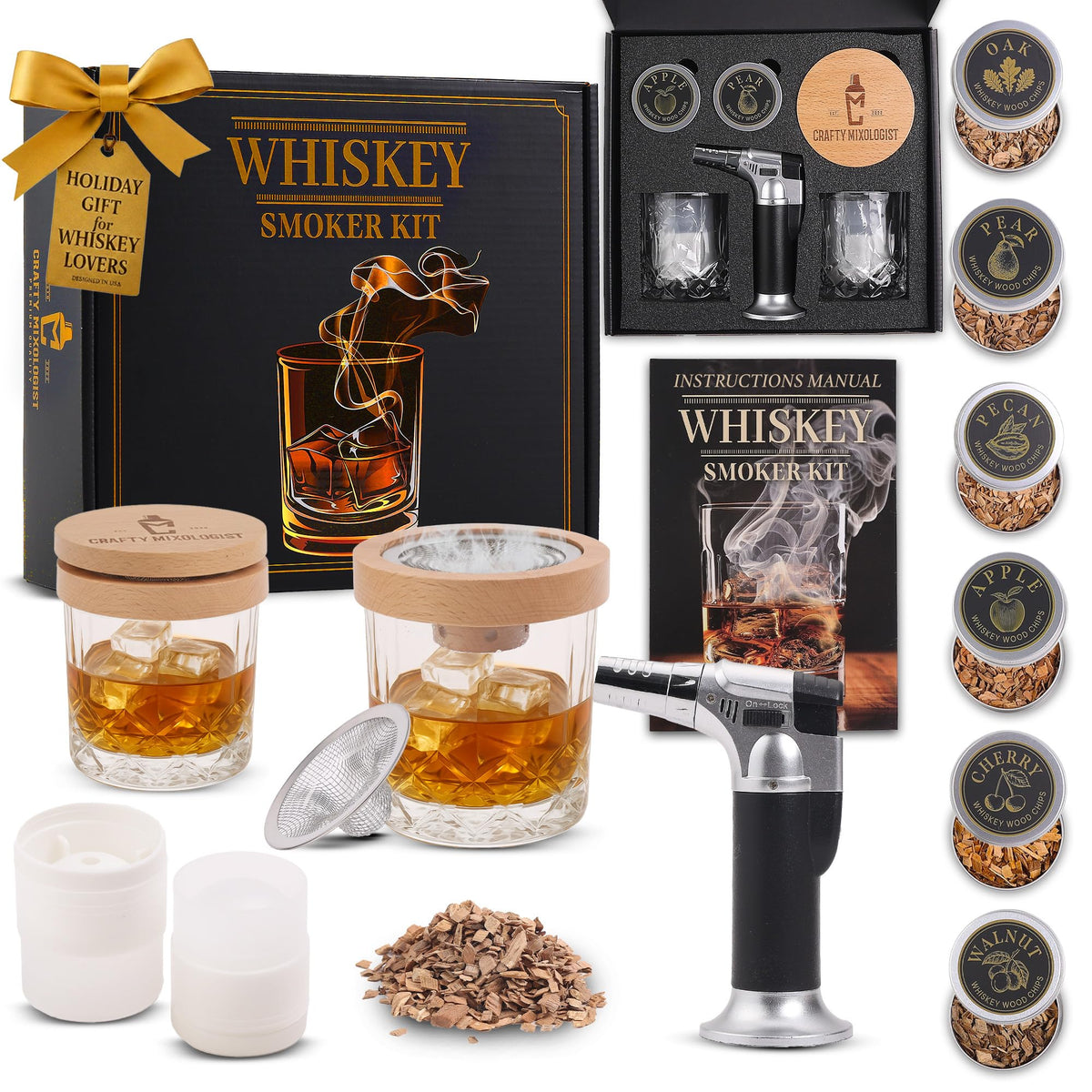 Your Dream Party Shop whiskey smoker kit with torch ready for smoky cocktails.