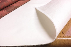 Yourtablecloth Deluxe table pad with embossed vinyl top protects surfaces from heat and spills.