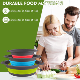 Youxiupinpai silicone colander washes berries and greens safely and efficiently.