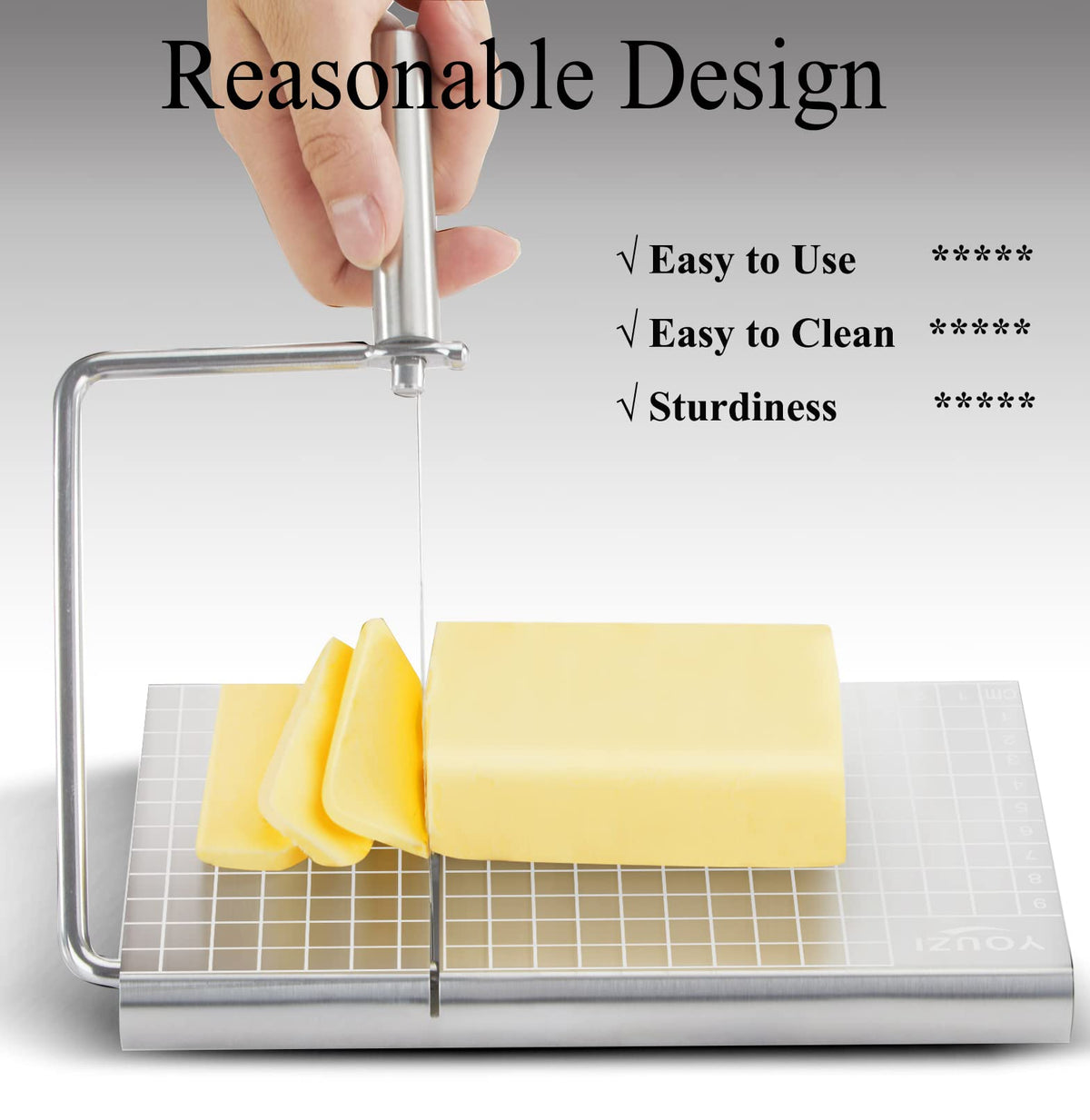 YouZi non-slip base keeps the slicer steady during use.