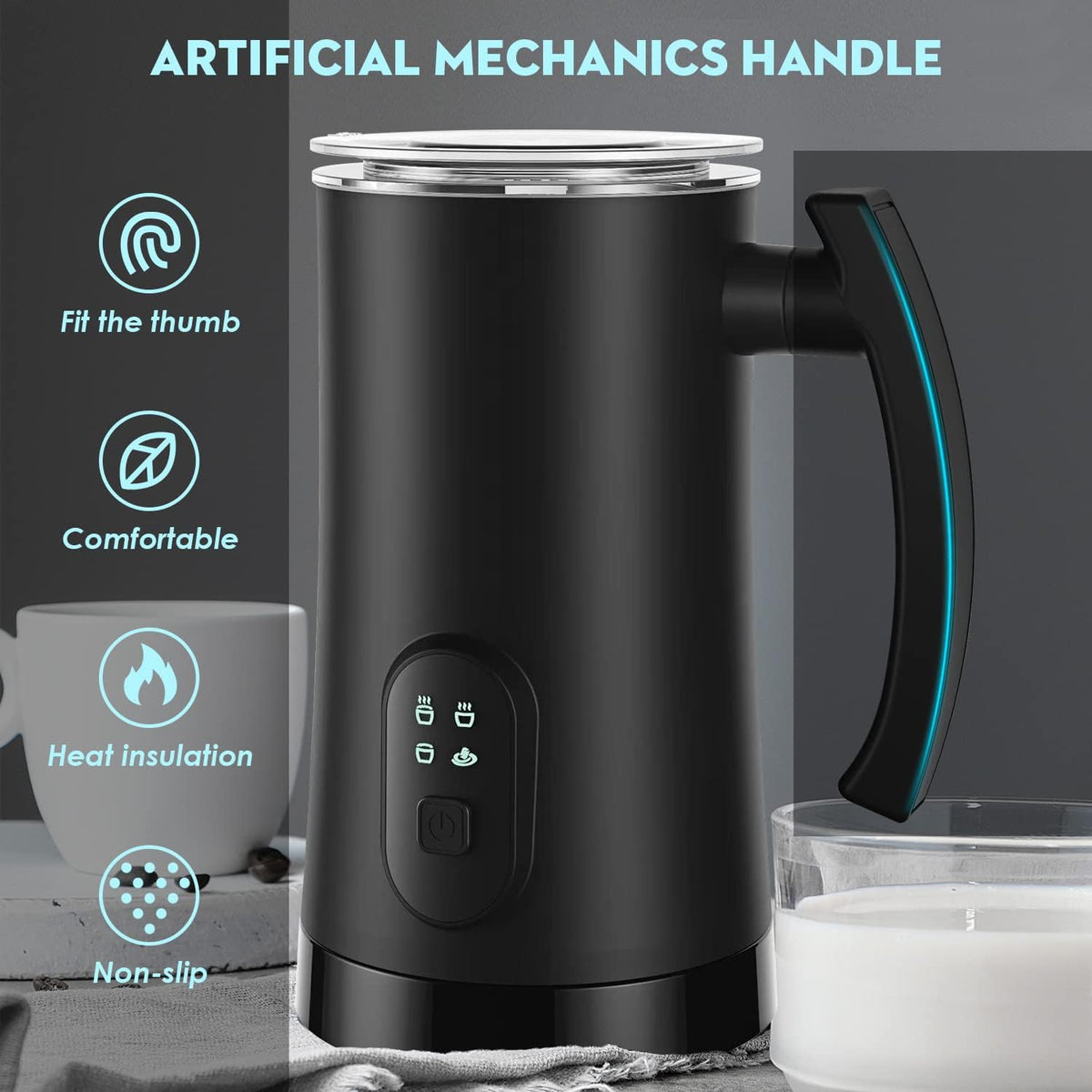 Yoyomax electric milk frother 350ml capacity for sharing at home