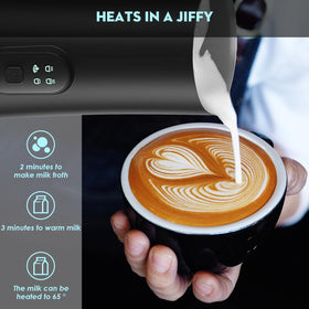 Yoyomax electric milk frother cold-foam mode for iced drinks