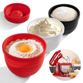 Yozlro silicone bowl liner fits 5qt KitchenAid tilt-head for stable mixing and easy cleanup.