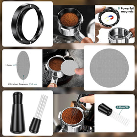 YOZYU ultra-thin puck screen (0.2mm) for even water distribution.