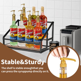 YQBRAO coffee-bar display area improves organization at home, office, or cafe counter.
