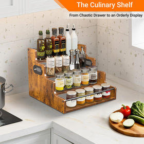 YQBRAO portable bar shelf suits kitchen, bar, or pantry organization
