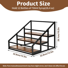 YQBRAO rack pairs rustic wood base with metal frame for stylish organization.