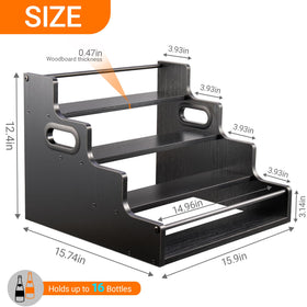 YQBRAO spacious four-tier design keeps bottles stable and visible.