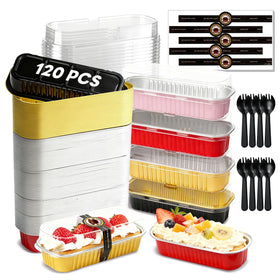YQER black mini loaf pans with lids, ideal for easy transport and gifting