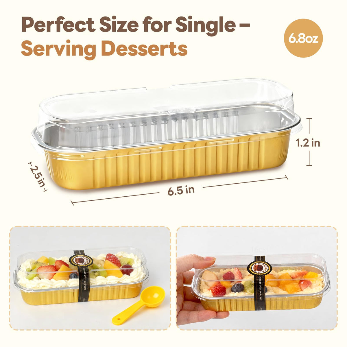 YQER stackable mini loaf pans with lids for space-saving storage