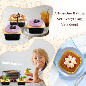 YQER deep 10oz pans ideal for layered puddings and mini casseroles.