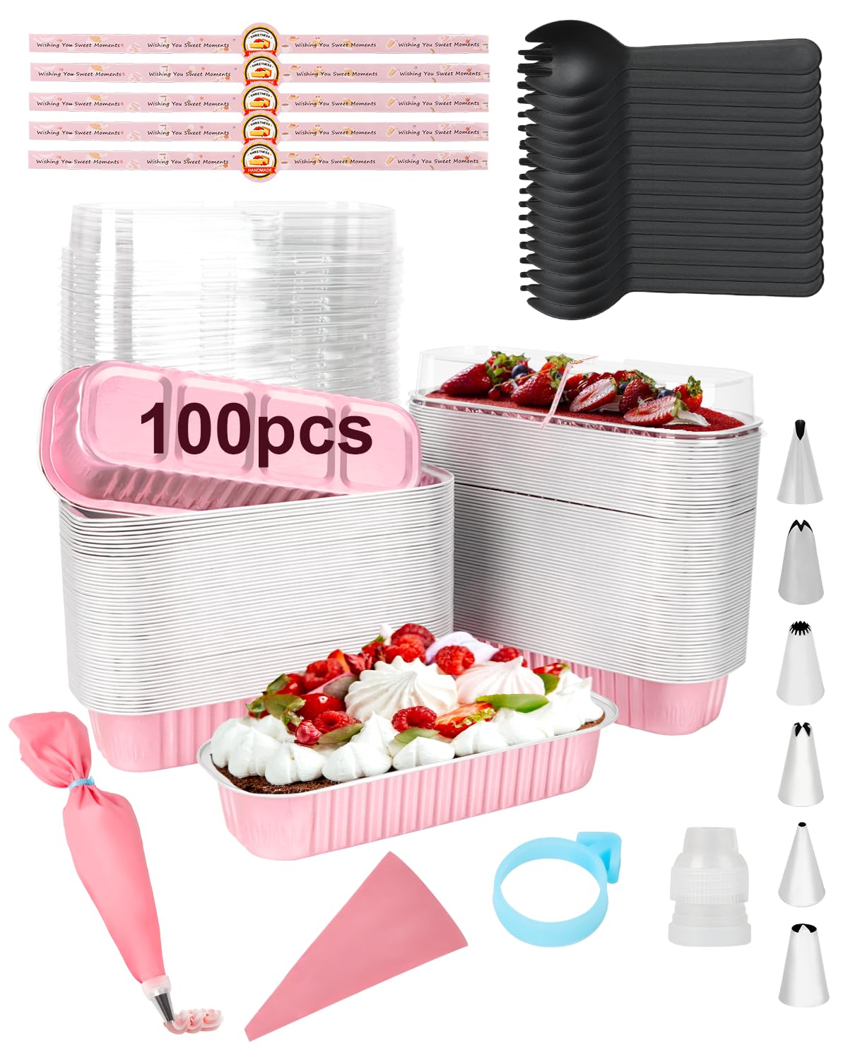 YQER mini cake pans set with lids for uniform baking and easy gifting.