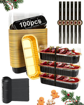 YQER mini loaf pans with lids front view ideal for baking and cooling mini desserts
