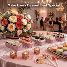 YQER pink 6.8oz mini loaf pans, ideal for single-serving treats