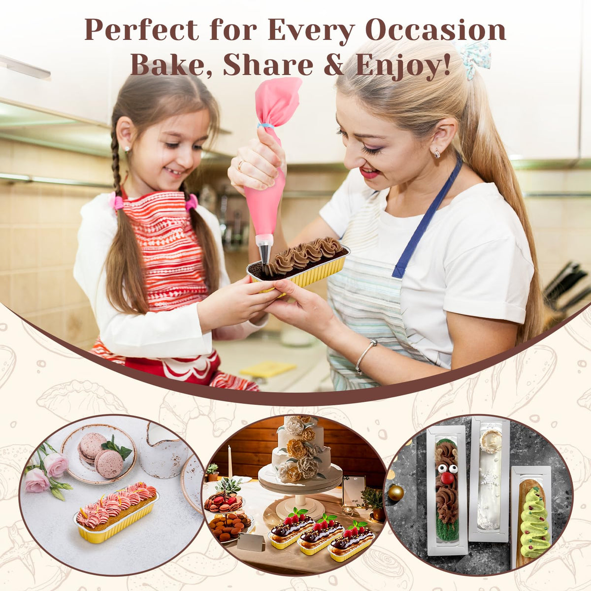 YQER recyclable aluminum mini pans for easy cleanup after baking