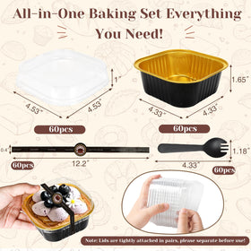 YQER square pan shown as oven-ready for cheesecakes, brownies, and more.