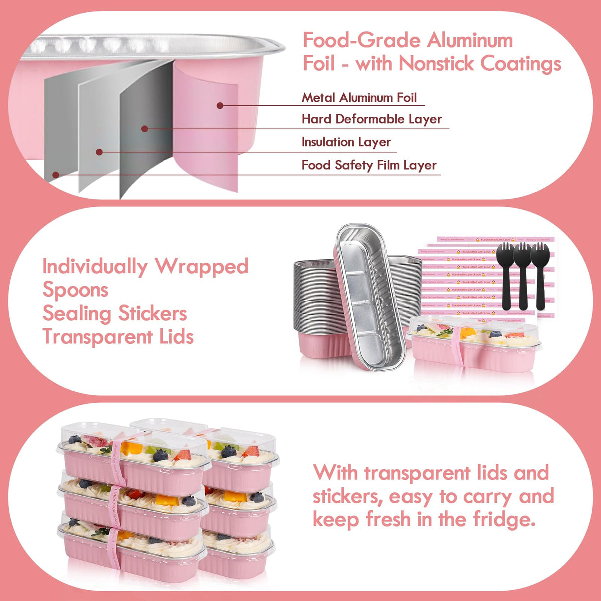 YQER themed events with pink bakeware, enhancing presentation