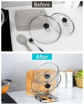 YQh built-in spoon rest and lid slots keep utensils accessible and elevated.