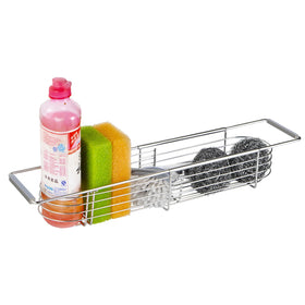 YQh retractable sink drain rack extended to fit larger sinks for extra organization