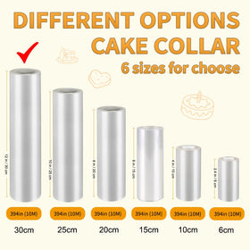 YQL acetate sheet for cake offers clear border for decorating.