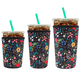 YR reusable neoprene sleeve for 16-18oz cups keeps drinks cold and hands dry.