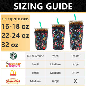 YR sleeve fits 22-24oz cups for longer cooling during busy days.