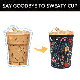 YR 32oz sleeve minimizes condensation on large drinks.