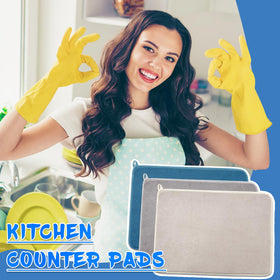 Ysanciuu absorbent fabric dish mat demonstrates high absorbency.