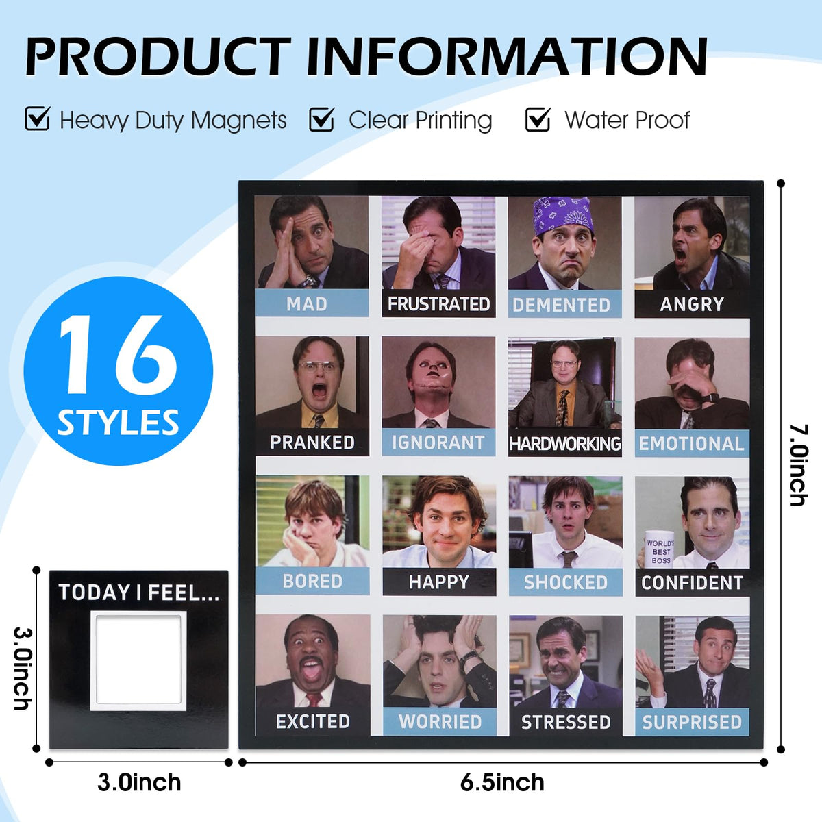 ysapualp mood magnet movable frame demonstrating changing moods for a playful desk accessory