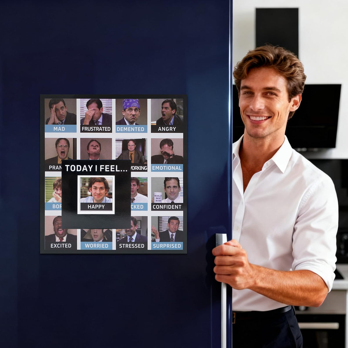 ysapualp office mood magnet on filing cabinet for mood cues and daily laughs