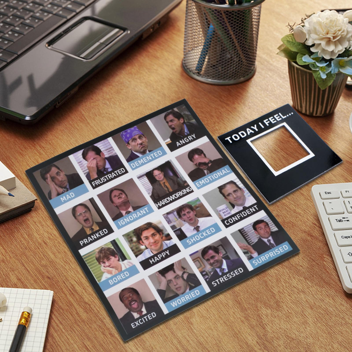 ysapualp mood magnet track mood frame capturing 16 character emotions for quick mood reference