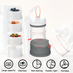 Ysglory protein container multi-use milk powder example with separate compartments.