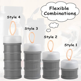 Ysglory protein container white four-layer side view showcases compact travel-friendly design.
