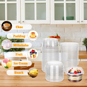 Ysglory stackable dessert cups save storage space for events.