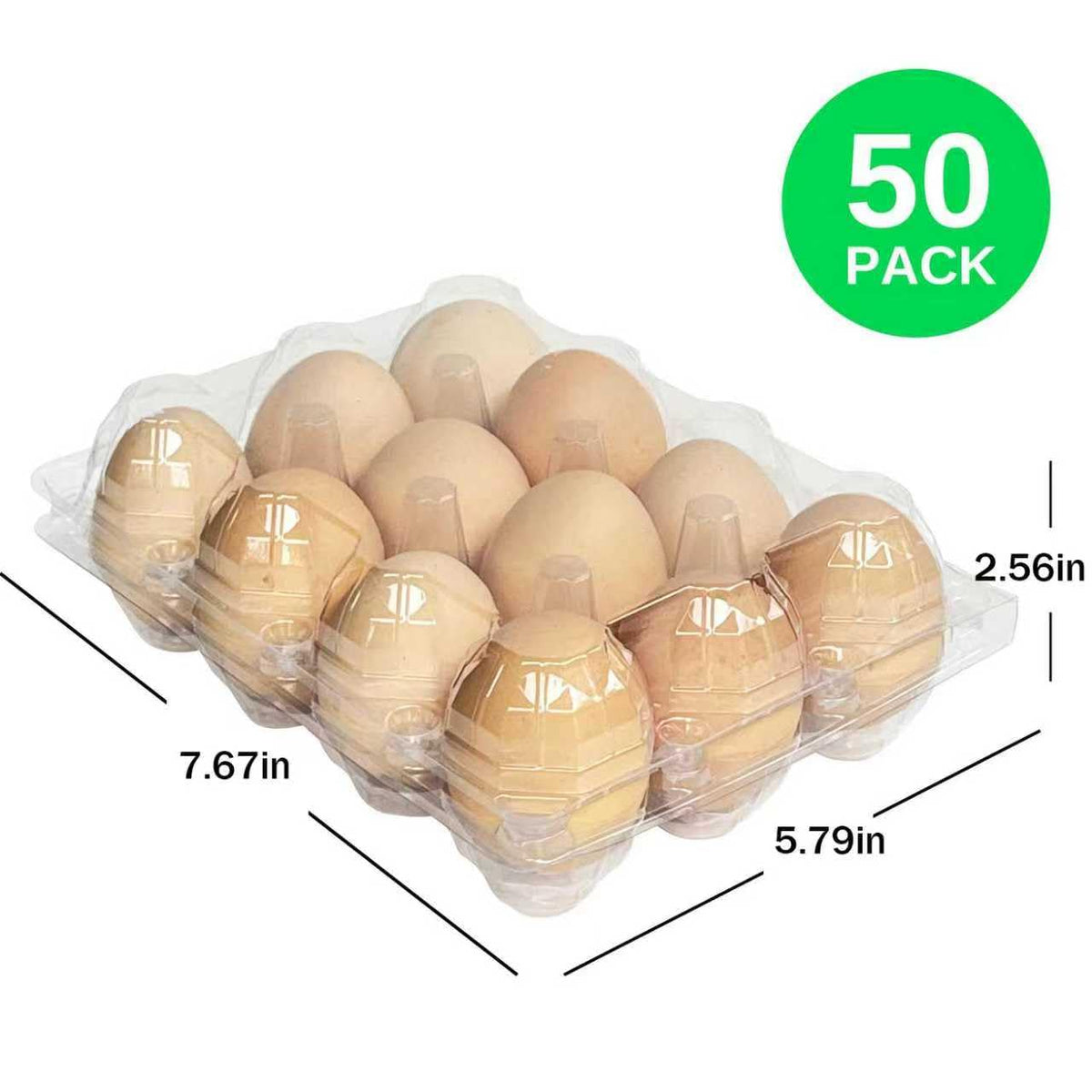YSJFNVUI clear egg cartons on fridge shelf for organized storage.